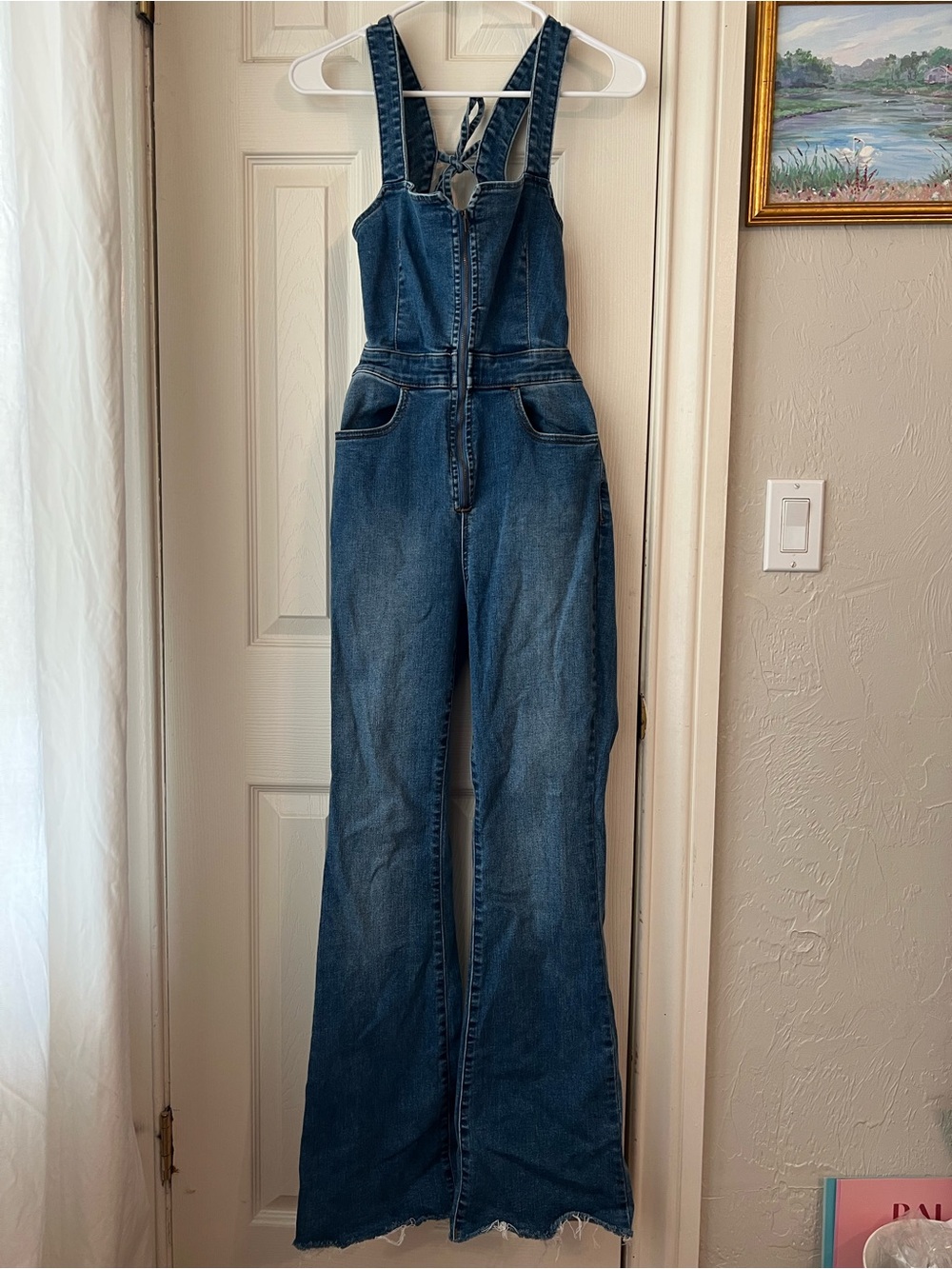 Free People Denim jumpsuit